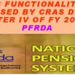 NPS Functionalities released by CRAs during Quarter 4 of FY 2020-21, PFRDA