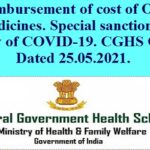 Reimbursement of cost of OPD Medicines. Special sanction in view of COVID-19.