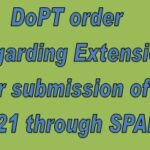 dopt order for submission of APAR 2020-21 for central government officers