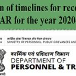 Extension of timelines for recording of APAR for the year 2020-21-DoPT OM 17-06-2021