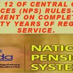 Rule 12 of Central Civil Services (NPS) Rules-2021, Retirement on completion of twenty years of regular service.