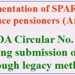 Implementation of SPARSH for Defence pensioners (Army).