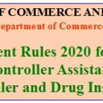 Recruitment Rules 2020 for Deputy Drug Controller Assistant Drug Controller and Drug Inspector